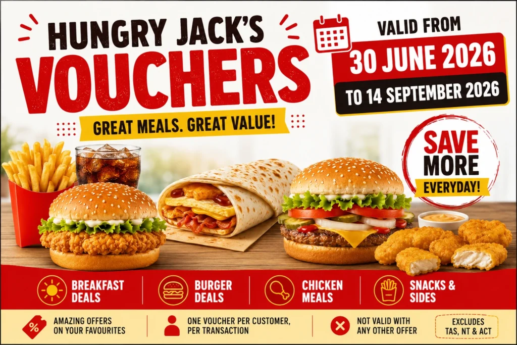 Hungry Jacks Vouchers 30 June – 14 September 2026
